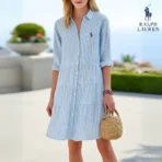Ꮢalph Lauren™ Striped Linen Shirt Dress - Image 3